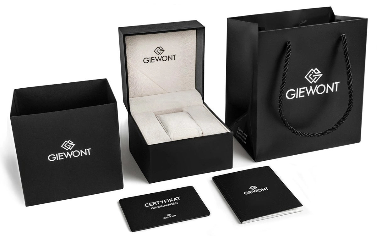 Zegarek Męski Giewont Elegance Sapphire Srebrno Czarny GW5160-B2