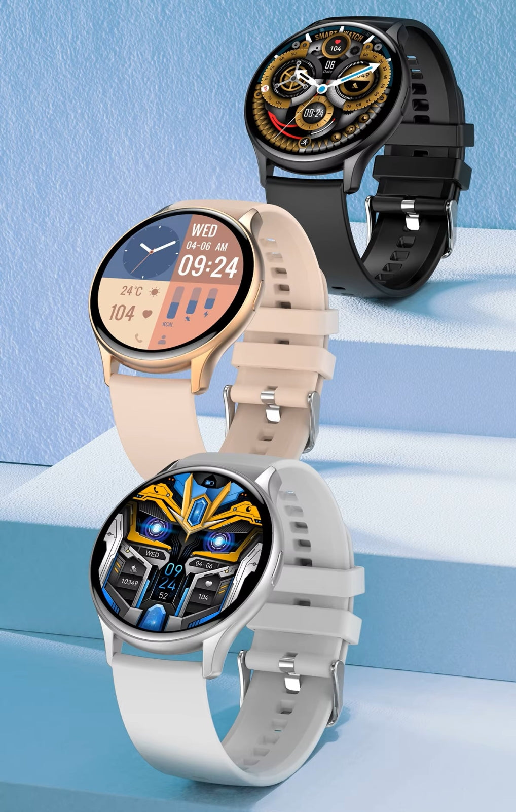 Smartwatch Damski RUBICON RNCF11 Silver/Grey SMARUB242