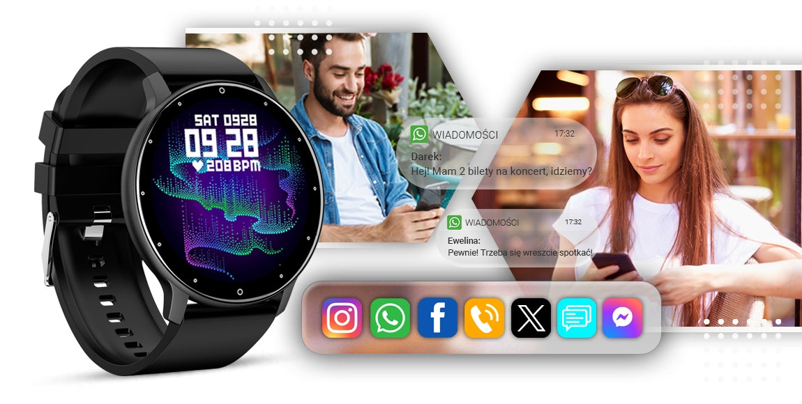 Smartwatch GIEWONT Czarny GW120-2 Pro