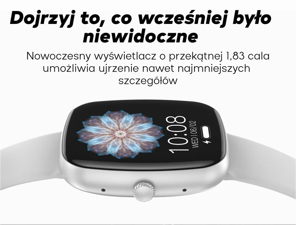 Smartwatch Damski GRAVITY GT18-7 Beżowy Pasek Silikonowy + Czarny Pasek