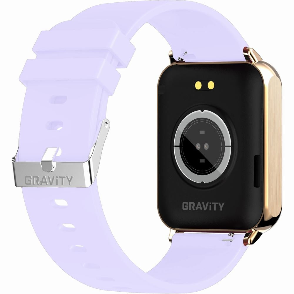 Smartwatch Gravity Różowe Złoto Fioletowy 2 Paski GT17-3