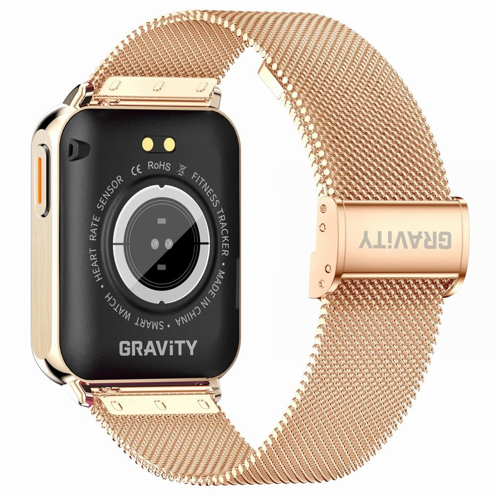 Smartwatch Gravity Różowe Złoto Szary 2 Paski GT17-4