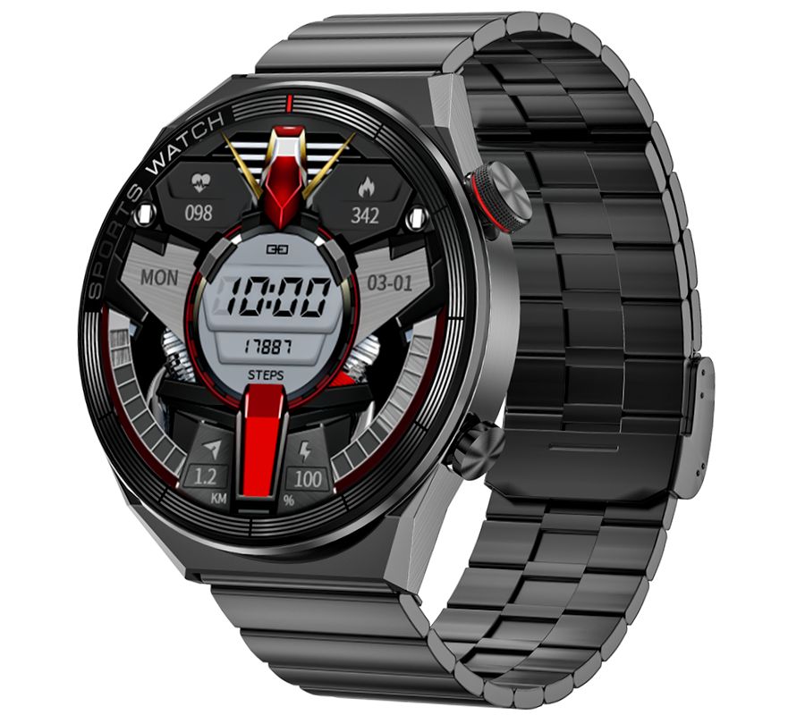 Smartwatch Rubicon RNCE99 Black Metal + Silicon SMARUB194
