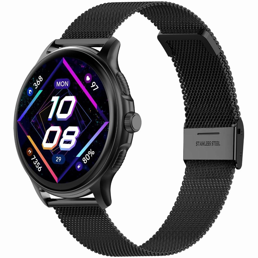 Smartwatch Damski GRAVITY GT12-2 Granatowy Pasek Silikonowy + Czarna Bransoleta
