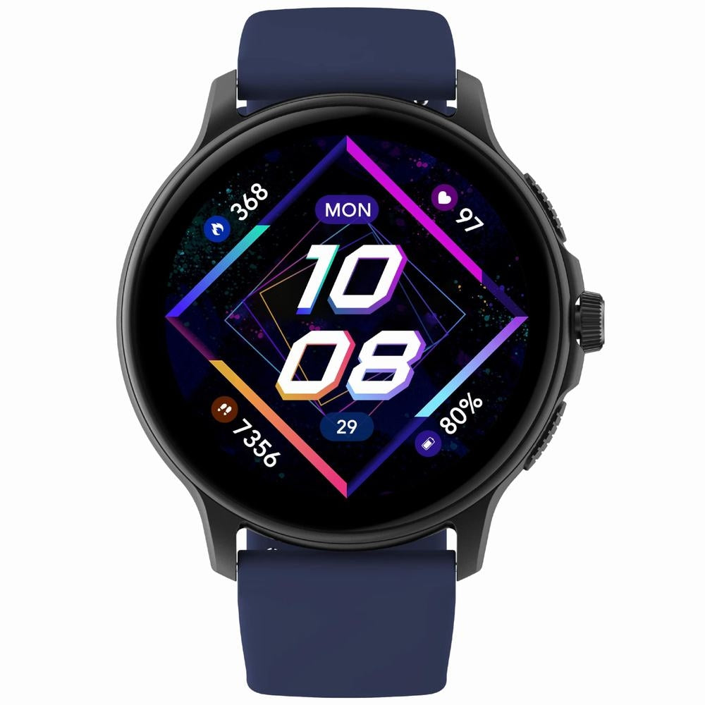 Smartwatch Damski GRAVITY GT12-2 Granatowy Pasek Silikonowy + Czarna Bransoleta