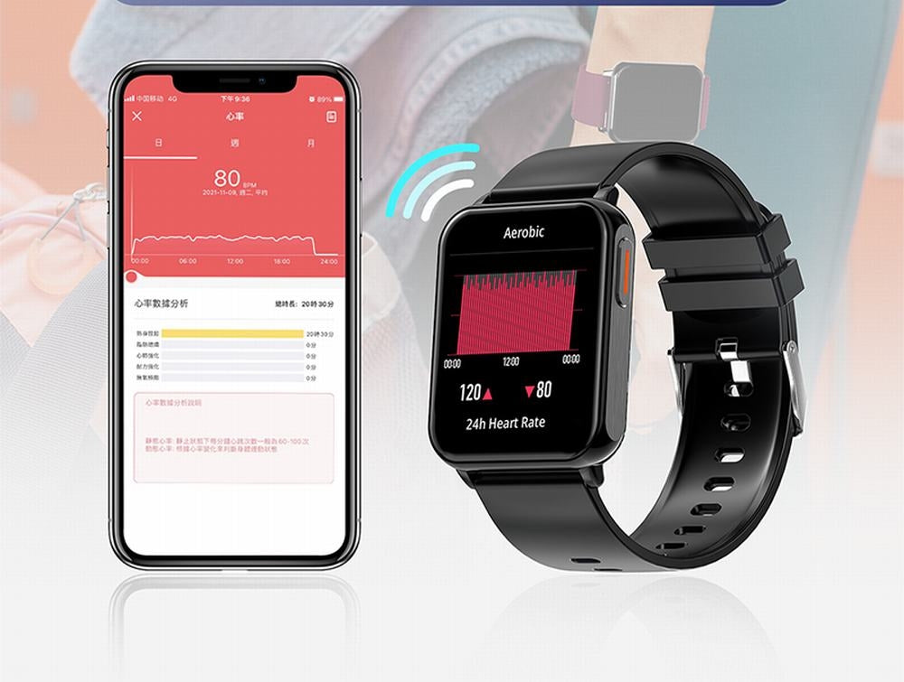 Smartwatch Gravity Czarny 2 Paski GT17-7