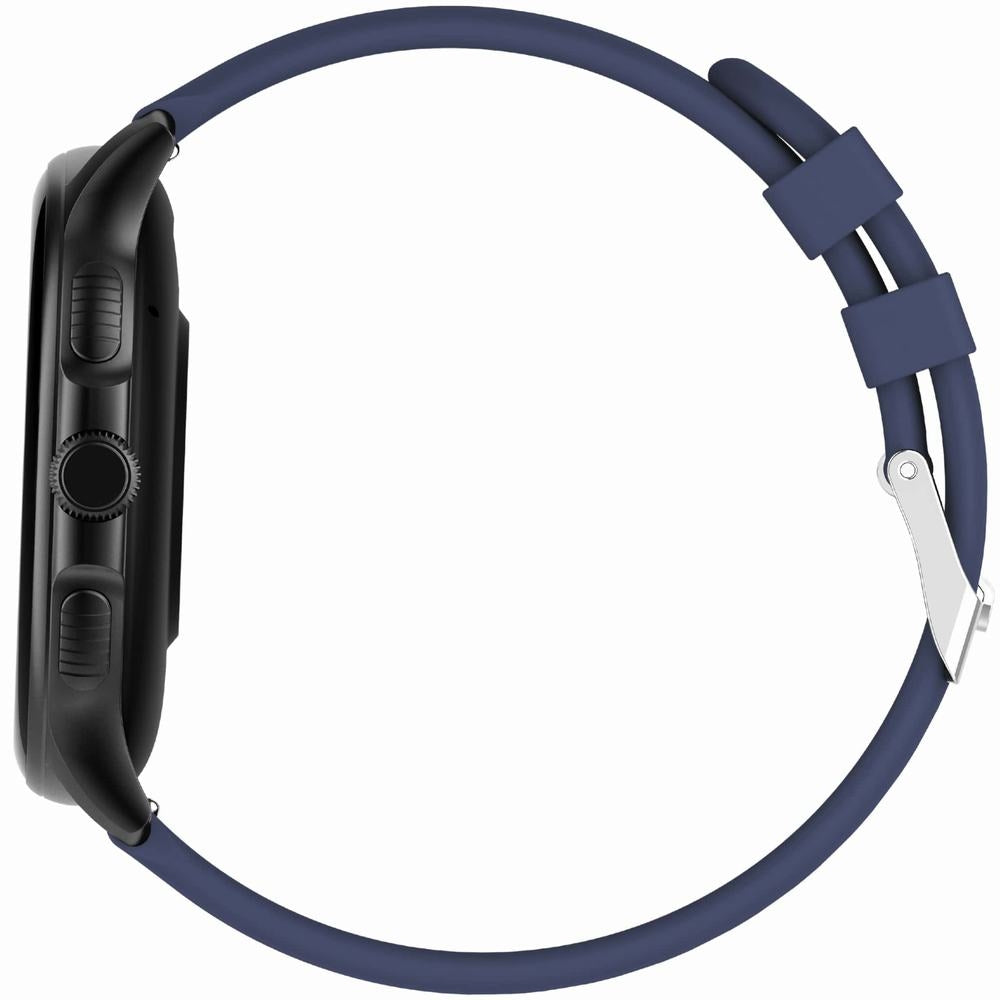 Smartwatch Damski GRAVITY GT12-2 Granatowy Pasek Silikonowy + Czarna Bransoleta