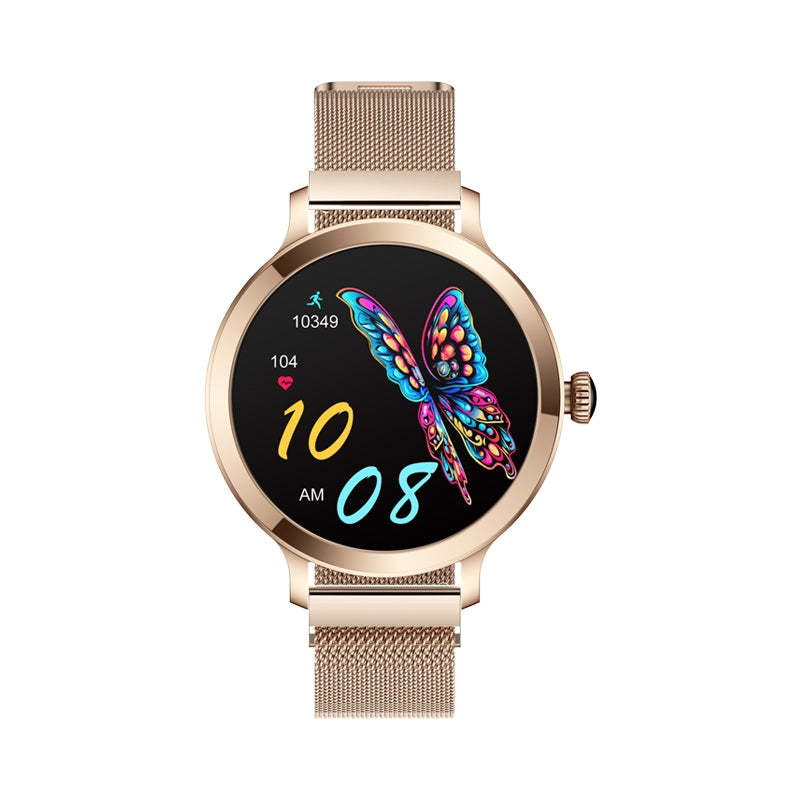 Smartwatch Damski VELTORI VT340-1 Złota Bransoleta + Różowy Pasek Silikonowy