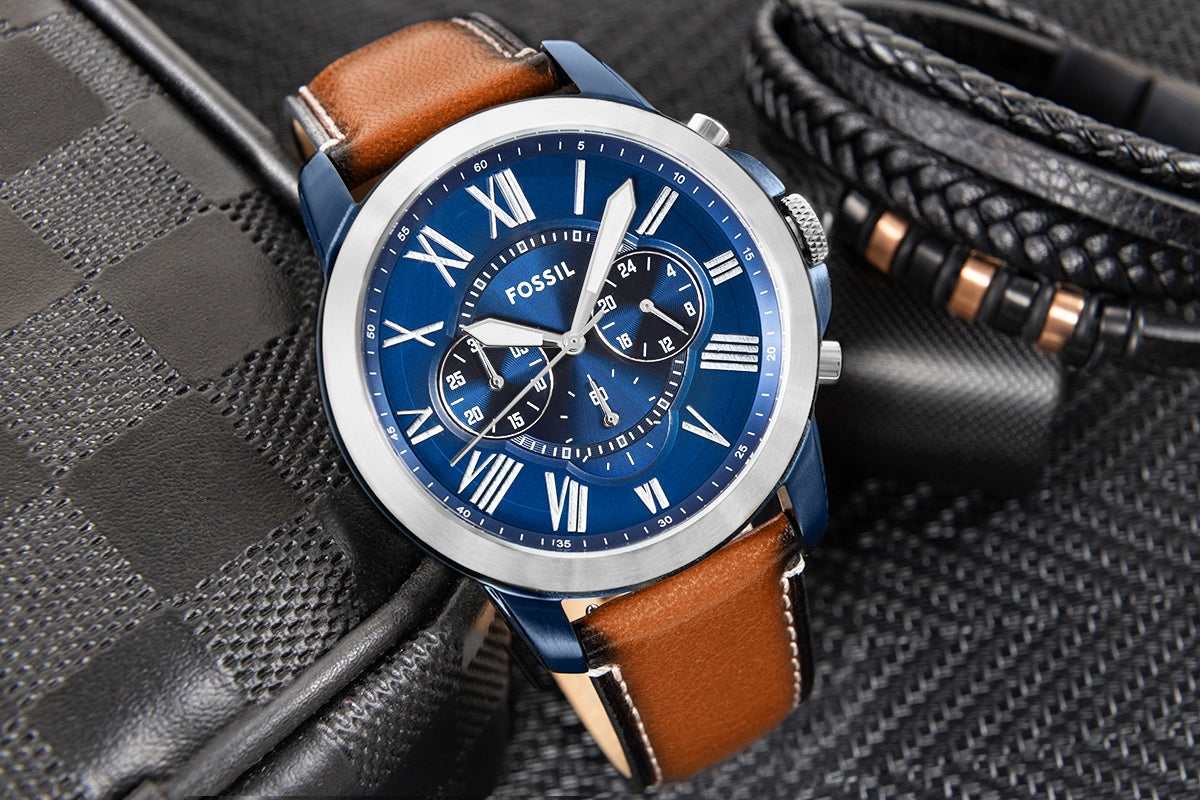 Zegarek Męski FOSSIL Grant Leather FS5151 + BOX