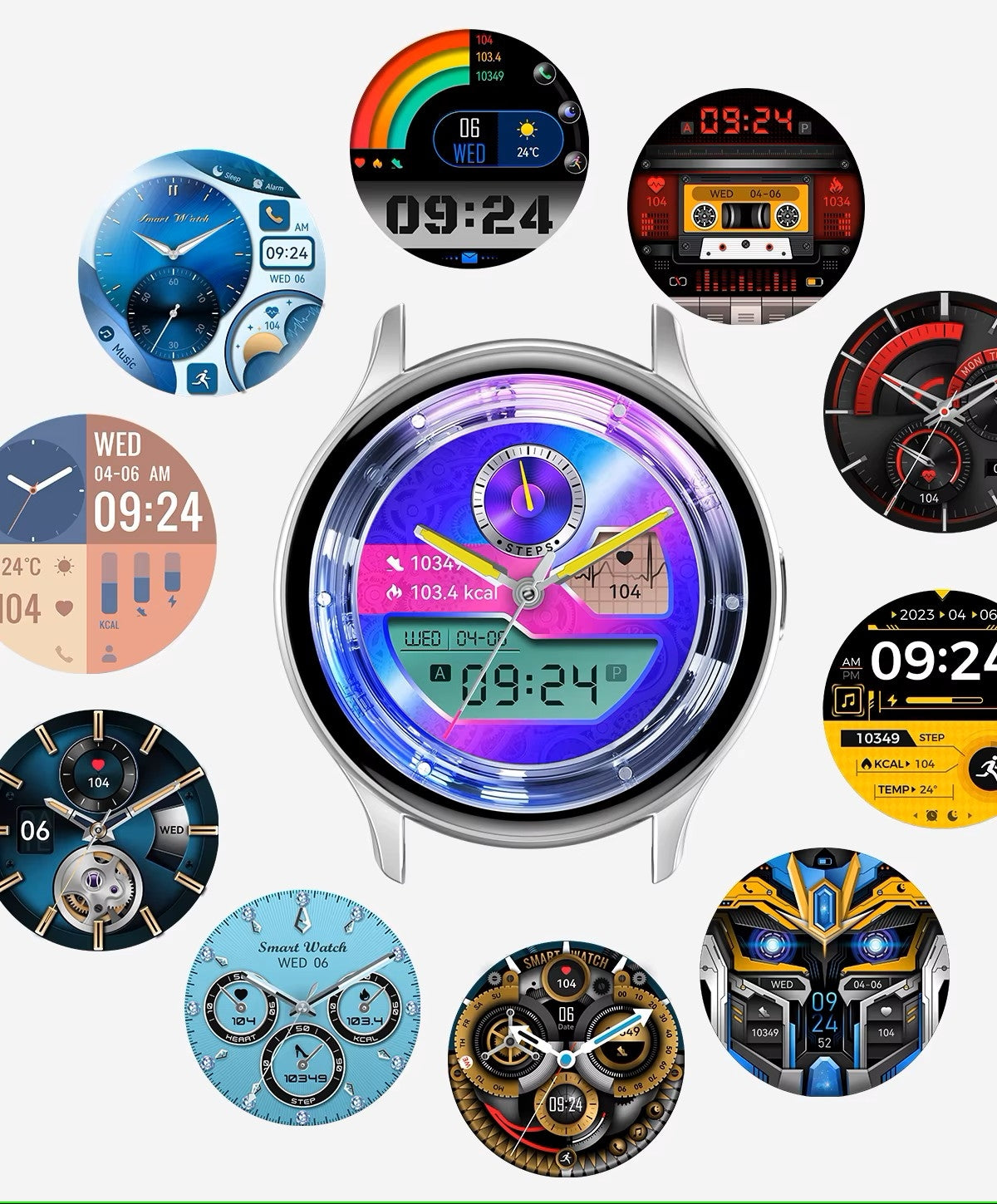 Smartwatch RUBICON RNCF11 Black SMARUB240