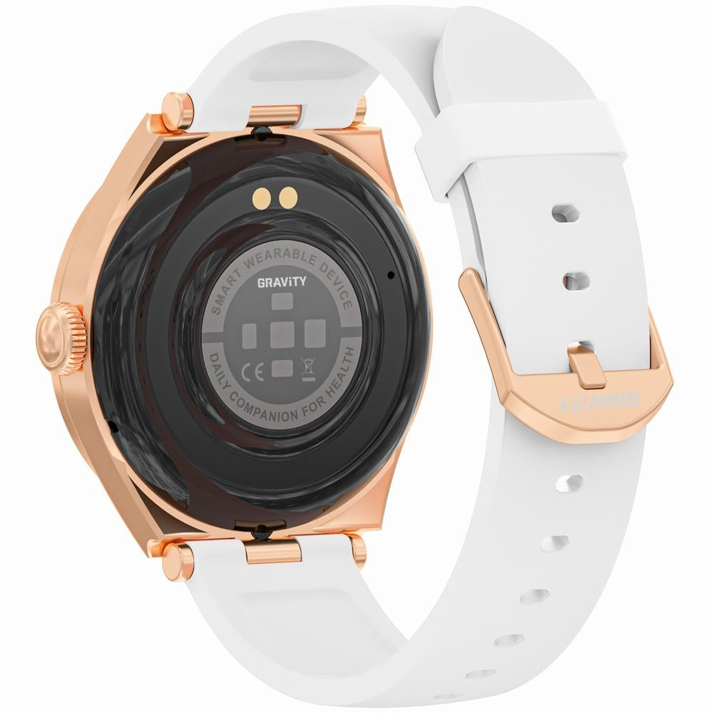 Smartwatch Gravity Różowe Złoto Biały GT25-4