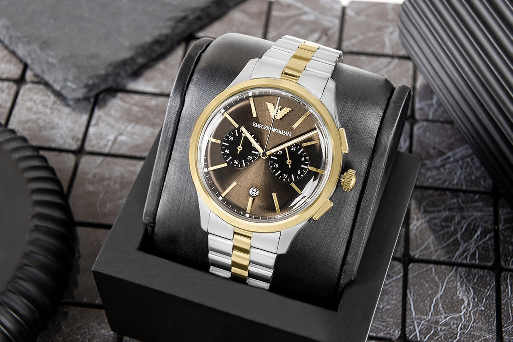Zegarek Męski Emporio Armani Dario Chronograph AR80084SET + BOX