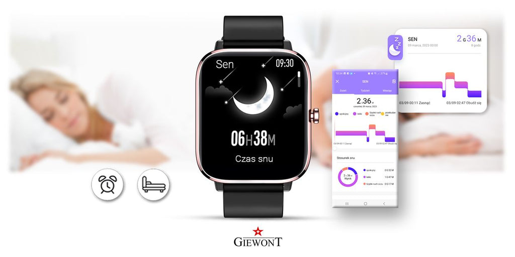 Smartwatch Giewont Różowo-Czarny GW230-3