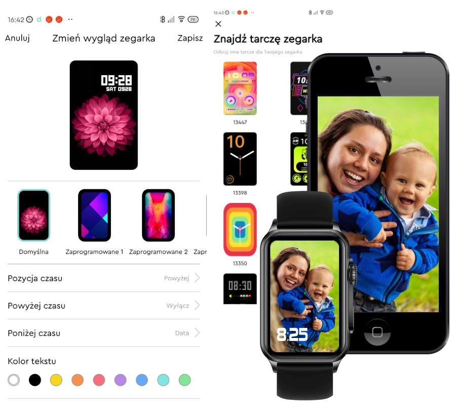 Smartwatch Damski RUBICON RNCF06 Black SMARUB222