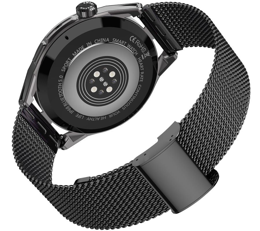 Smartwatch  Rubicon RNCE88-2 Czarny- Czarny Pasek Silikonowy + Czarna Bransoleta