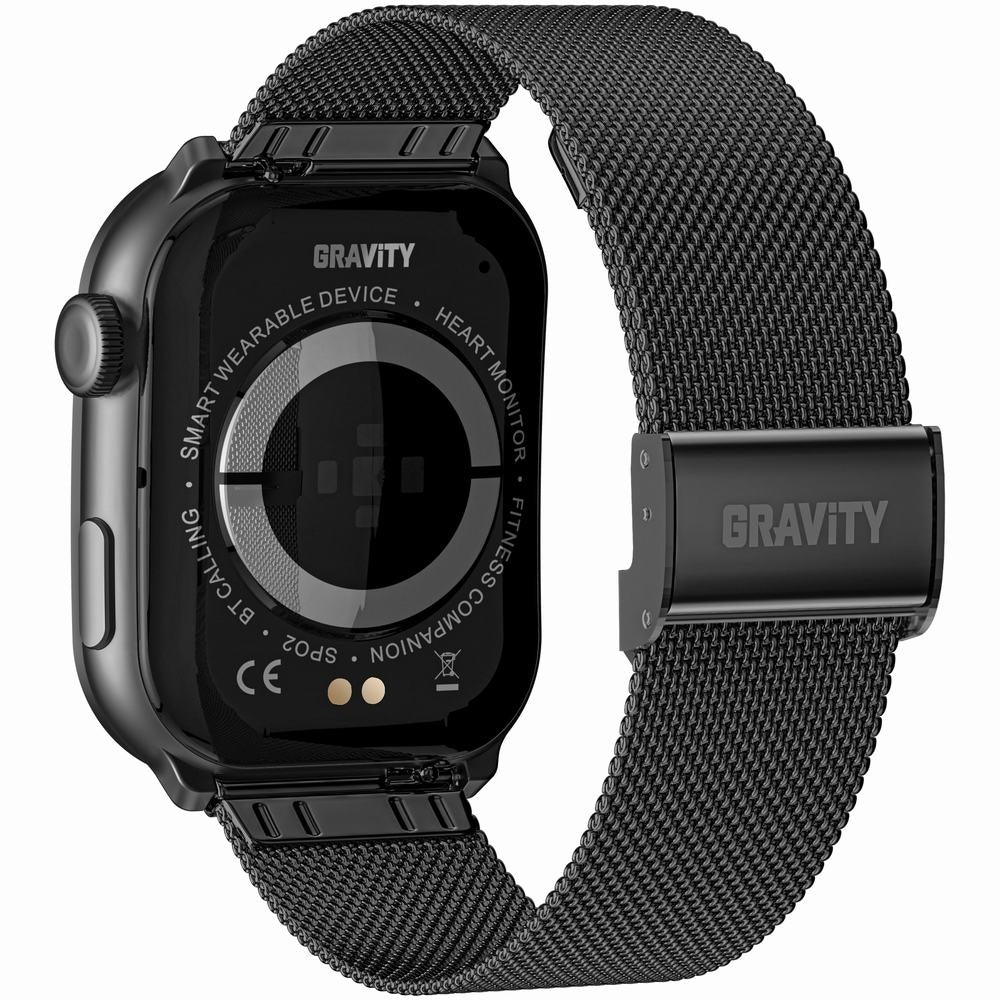 Smartwatch Męski GRAVITY GT28-2 Pasek + Bransoleta Pomarańczowo Czarny