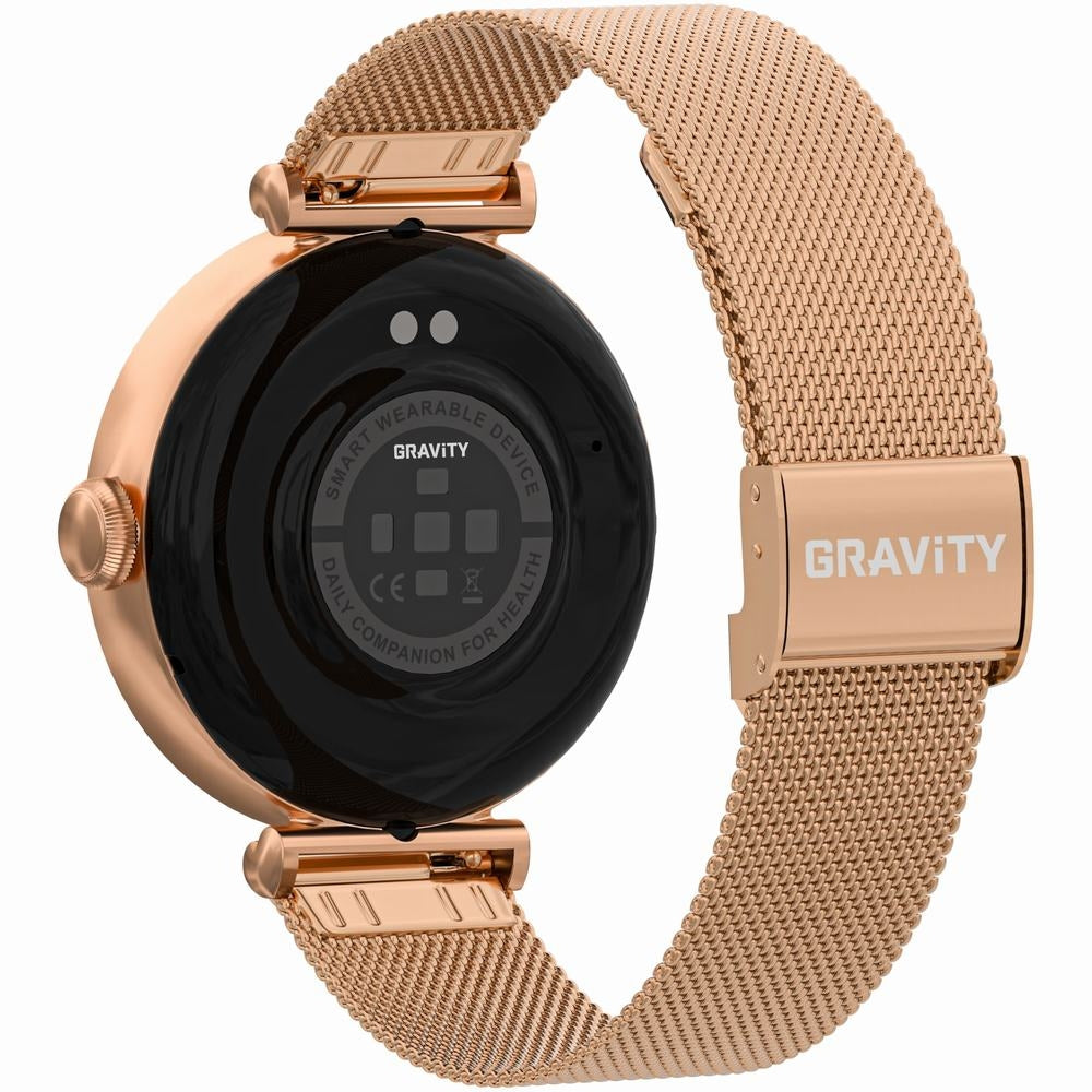 Smartwatch Gravity Różowe Złoto Biały 2 Paski GT26-2